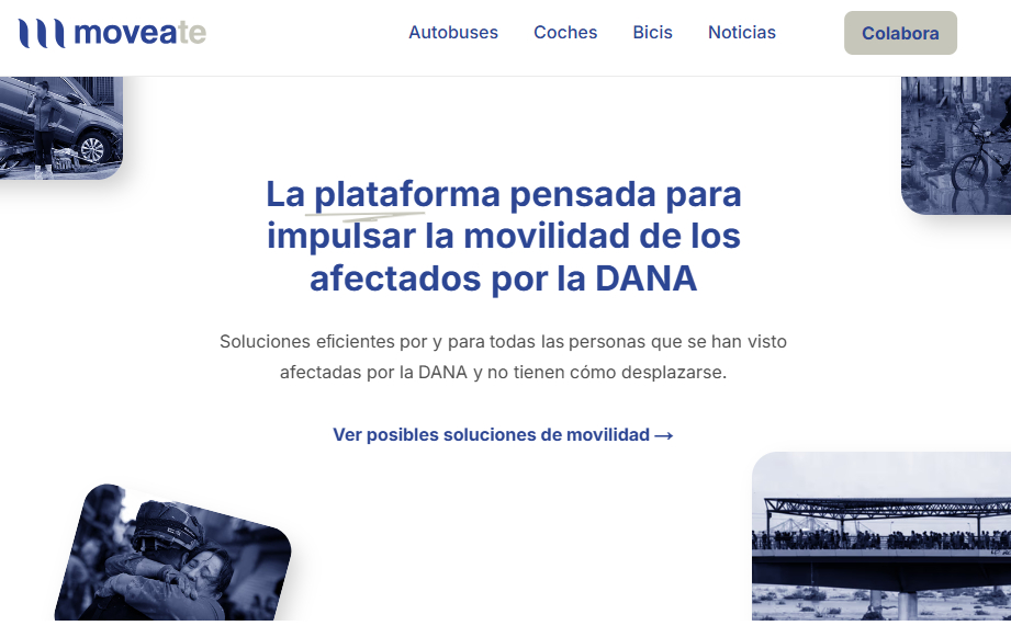 MOVEATE, plataforma de movilidad para los afectados por la DANA